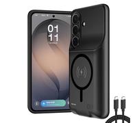 Fraternize Coque Batterie pour Samsung Galaxy S26,10000mAh Magnétique Compatible Chargement sans Fil Coque de Protection pour Chargeur de Batterie de Secours étendue Power Bank