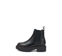 Frau - Beatles en cuir avec double frontière, Noir , 38 EU