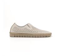 FRAU Slip-on en Cuir Laser Crème, Blanc, 37 EU
