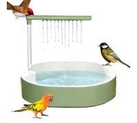 Fravsiu Bain pour Oiseaux de Compagnie - Fontaine avec Bassin de Cage à Oiseaux | Douche pour Cage de Perruche Ondulée,pour Perroquet, Perruche, calopsitte, Conure, et Perruche Moineau, Colibri,