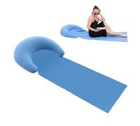 Fravsiu Beach Mat, Portable Beach Carpet with Inflatable Pillow, Single Person Lounger, Sandproof Relaxing Pad for Resting, Sleeping, Sun, Bathing, Tanning, 7.09x7.87x1.97 inches