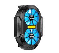 Fravsiu Cell Phone Cooling Fan, Double Blower Clip on Cooler, Adjustable Width Mobile Attachment, Quiet Heat Dissipation for Gameplay Streaming Video Calls Movie Watching Music 3.41x2.45x1.3 inches