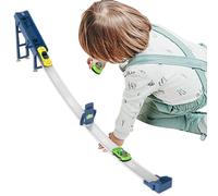 Fravsiu Child Car Ramp, Interactive Catapult Race Track Toy with 2 Mini Cars, Sliding Machine Bank Playground for Travel, Party, and Playtime 43.31x6.89x1.97 inches