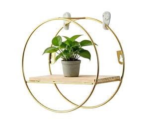 Fravsiu Circular Floating Shelf - Wall Display Rack, Storage Holder with Modern Design, Dorm Accessory with Easy Installation, Hallway Tool Lightweight Build, Nursery Brakcet for Home décor
