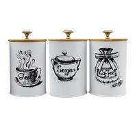 Fravsiu Coffee Canister, Airtight Coffee Container, Tea Powder Container, 9,5 x 9,5 x 15,5 cm, Food Storage Containers, Coffee and Sugar Storage, Airtight Canister Set for Coffee Bean Storage Jar