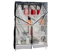 Fravsiu Couvertures d'étagères d'armoire, Housses d'étagère de Garde-Manger,Protecteur de Rack étanche à la poussière - Couvercle d'étagère sans Glissement avec Fermeture à glissière rouillée étanche