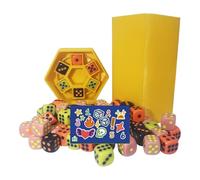 Fravsiu Dice Games, Fast Paced Dice Game, Fun Board Activity with Colorful Cubes and Score Pads, Multiplayer Entertainment for Classroom Travel Party Picnic Kids Camping Teens, 2.99x2.99x5.98 inches