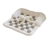Fravsiu Dog Bed Mat, Chess Patterned Dog Mat, Couch Cat Protector Cover, Fuzzy Calming Dog Bed Mat, Anti-Slip Pet Couch Cover, Waterproof Sofa Protector for Small Large Pets