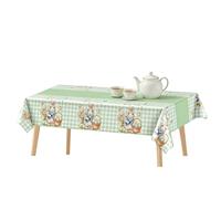 Fravsiu Easter Tablecloth Waterproof - Holiday Rectangle Desk Cover, Decorative Dining Accessory for Picnic, Restaurant Kitchen, Dining Room Apartment Dorm Celebration Table Decoration