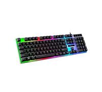 Fravsiu GamingKeyboard, Keyboard mécanique, Best Rated GamingKeyboard, Best Ergonomic Game Keyboard Waterproof Clickable Keyboard for Desktop Gamers and Laptops (Black)