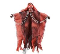 Fravsiu Halloween Ghost Decor, Chain Ghost Ornament, Spooky Hanging Decoration with Chains and Cloth, Haunted House Party Prop for Garden Yard Patio Tree Porch Bedroom Indoor Outdoor