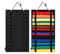 Fravsiu Martial Arts Belt Display Holder, Felt Wall Organizer, Wrestling Belts and Karate Ranks, Space-Saving Display Rack for Den, Room, Cabinet, Learner Supplies, 24.61x13.58 inches
