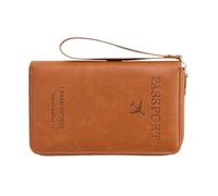 Fravsiu Passport Cover, Travel Wallet Case, Sturdy Zipper Organizer, Anti-Theft Purse Design, Pocket Money Card Holder for Shopping, Work, Festival, Vacation, Commute, Hiking, Airport, 11.5x2x19cm