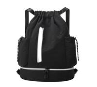 Fravsiu Sac à dos avec cordon de serrage, sac de voyage de grande capacité, sac de sport imperméable, matériau léger et durable, design multi-usage, excellent pour le basket-ball, le football, la