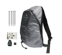Fravsiu Sac à dos pour clignotants de vélo - Sac à dos de vélo | télécommandé à 4 signaux LED disponible | haute visibilité avec clignotant, sac rechargeable USB pour une conduite en toute s