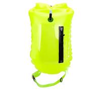 Fravsiu Swim Buoy Float, 2 in 1 Safety Device, Adjustable Belt Window, Suitable to Open Water, 20l Waterproof Buoy for Snorkeling, Triathletes, Mobile Phone Storage, 14.57x27.56 inches