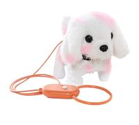 Fravsiu Walking Puppy Toy for Kids, Realistic Purring Stuffed Dog with -Real Movement, Interactive Model Pet for Sturdy, Family Fun, and Home Playtime 5.12x3.15x5.91 inches