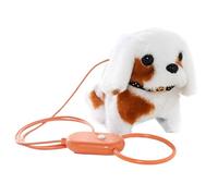 Fravsiu Walking Puppy Toy for Kids, Realistic Purring Stuffed Dog with -Real Movement, Interactive Model Pet for Sturdy, Family Fun, and Home Playtime 5.12x3.15x5.91 inches
