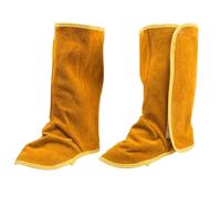 Fravsiu Welding Spats, Shoe Protectors, Heat and Abrasion Resistant Cowhide Leather Covers with Reliable Shielding, Safety Gear for Welders Boot Protection Workshop Industrial Use, 12.99in