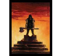Frazetta - Poster encadré "The Executioner" PM8067 (40 cm x 30 cm) (Rouge/jaune/noir)
