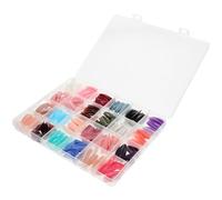 FRCOLOR 1 Boîte Faux Ongles à Presser Compacts 24 Grilles, Abs Mat, Résistants la Déformation, Faciles à Utiliser, Décoratifs, pour Femmes, Nail Art et Différentes Occasions, Accessoire