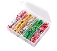 FRCOLOR 1 Boîte Ornement De Manucure Décalcomanies D'art D'ongle De Bricolage Adhésif Feuille D'ongle Décalcomanies De Transfert D'ongles Décalcomanies à Ongles Métalliques Colorful