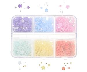 FRCOLOR 1 charmes d'ongles de fleurs pour manucure secrets ongles floraux main decoration ongles nail art décoration charmes de fleurs pour les ongles charmes floraux pour les ongles