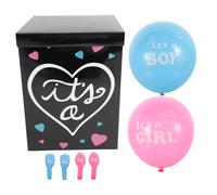 FRCOLOR 1 ensemble Boîte de Genre avec Ballons de Décoration pour Fête de Naissance et Shower Boîte Noire It's A Ballons