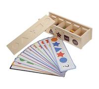 FRCOLOR 1 Ensemble Coffret de Jouets Sensoriels Bois pour Garçon Fille Jeu Éducatif pour Développement Cognition des Couleurs et Coordination Œil Main pour Garçons et Filles