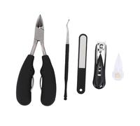 FRCOLOR 1 Ensemble De Coupe D' Cuticule Doigt Trousse Professionnel Homme Coupe Ongle Outil De Manucure Coupe- à Domestique Black Acier Inoxydable