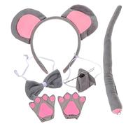 FRCOLOR 1 Ensemble De Fournitures De Cosplay D'Halloween Kit Doux De Costume Souris Animaux Tenue De Fille Accessoires Pour Enfants Nez De Souris Couvre-Chef