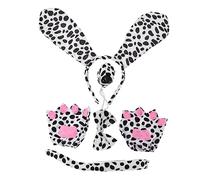 FRCOLOR 1 Ensemble de nez dalmatien bandeau teckel accessoires de robe d'animaux bande de cheveux de chien Set de déguisement pour chien Set de déguisement pour un look original queue