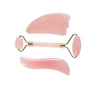 FRCOLOR 1 Ensemble De Rouleaux De Massage Pour Le Visage En Jade Et Pierre De Massage Pour Le Visage Le Cou Les Épaules Le Les Jambes Et Les Pieds