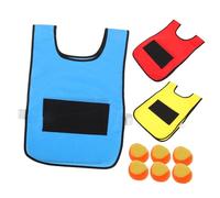 FRCOLOR 1 Ensemble Gilet Collant pour Garçon Fille avec Balles Adhésives Jeu Interactif Extérieur Costume de Développement Social pour Kindergarten Balles Incluses