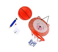 FRCOLOR 1 Ensemble Mini Panier de Basketball Carton pour Garçon Fille Cadre de Jeu Intérieur avec Ballon et Pompe Améliore Les Compétences Motrices Coordination Main Couleur Aléatoire