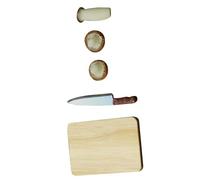 FRCOLOR 1 Ensemble Planche Découpe Miniature Modèle de Cuisine Ensemble Champignons pour Maison de Poupée et Décoration de Scène