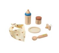 FRCOLOR 1 Ensemble Set Bois de Simulation de Nourriture pour Ensemble de Biberons Éducatif Bois pour Jeux de Rôle et Développement Émotionnel des Tout Petits