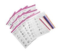 FRCOLOR 1 Jeu Cahier De Manucure Modèles De Pratique D'art D'ongle Feuille De Pratique Pour Ongles Livre De Pratique Du Nail Art Livres De Brosse à Ongles En Bois Livre Dessiné à La Main