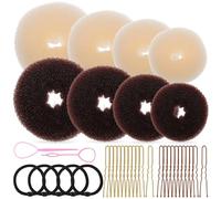 FRCOLOR 1 Jeu Chignon Beignet Pinces à Cheveux Femmes Fabricant Accessoires De Cheveux De Bébé Brosse Sèche-cheveux Filet à Cheveux Pour Chignon Brosse à Cheveux Plastique