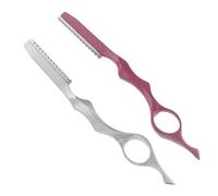 FRCOLOR 1 Jeu Couteau À Effiler Les Cheveux Rasoirs Texturants Coupe De Cheveux Rasoir De Coiffure Rasoir Amincissant Rasoir Pour Couper Les Cheveux Acier Inoxydable 2 Pièces