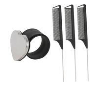 FRCOLOR 1 Jeu ensemble d'outils de coiffure hairpin hair clip Support de bobby pin brosse à cheveux hommes peigne créatif outil de salon de coiffure Gel de silice rose