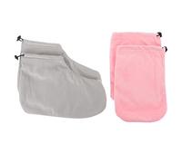 FRCOLOR 1 Jeu exfoliant limes à pied pour dur clou spa Hydratant gel main hand cream mitaine bottes couverture de chauffe-cire de paraffine couverture de paraffine en tissu rose