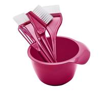 FRCOLOR 1 Jeu Outil De Coiffure Bol De Pour Les Cheveux Et Kit De Brosse Kit De Pour Cheveux Brosse à Cheveux Trousse De Pour Les Cheveux Pot Rouge Abdominaux