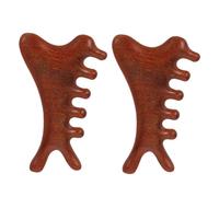 FRCOLOR 1 Jeu Peigne De Massage Peigne De Relaxation Du Corps Complet Peigne À Cuir Chevelu Portable Peigne Antipelliculaire Masseurs Manuels Du Cuir Chevelu Bois Coffee 2 Pièces