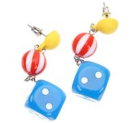 FRCOLOR 1 Paire boucles d'oreilles dés boucles d'oreilles étranges boucles d'oreilles douteuses boucles d'oreilles esthétiques boucles d'oreilles filles alliage