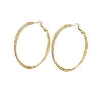 FRCOLOR 1 Paire Boucles Oreilles Créoles Dorées pour Adolescentes Accessoires de Mode Élégants pour Toutes Occasions
