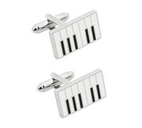 FRCOLOR 1 Paire Boutons de Manchette Piano Élégants pour Hommes Accessoire de Costume Unique pour Événements Spéciaux Design et Parfait pour Pères et Fiancés