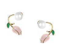 FRCOLOR 1 Paire De Boucles D'Oreilles En Perles Boucles D'Oreilles Tulipes Boucles D'Oreilles Modernes Pour Femmes Boucles D'Oreilles Délicates Pour Femmes Boucles