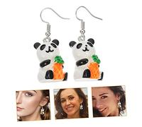 FRCOLOR 1 Paire De Boucles D'Oreilles Panda Élégantes Boucles D'Oreilles Créatives Jolies Boucles D'Oreilles Uniques Bijoux D'Oreilles Charmants Boucles D'Oreilles