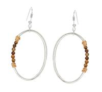 FRCOLOR 1 Paire De Boucles D'Oreilles Pendantes En Pierre Naturelle Pour Femme Bijoux Géométriques Pendantes Elliptiques